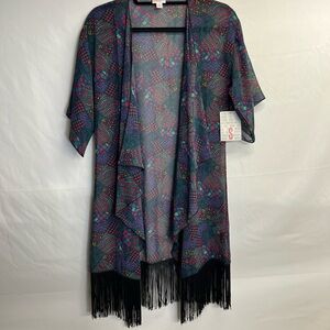 LuLaRoe Multicolor Patterned Kimono